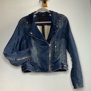BLANK NYC size S Blue Denim biker jacket